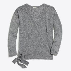 NWT J.Crew Tie Front Long Sleeve Wrap Shirt